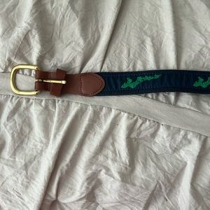 Fishers Island, NY belt Size 34 Navy and Green